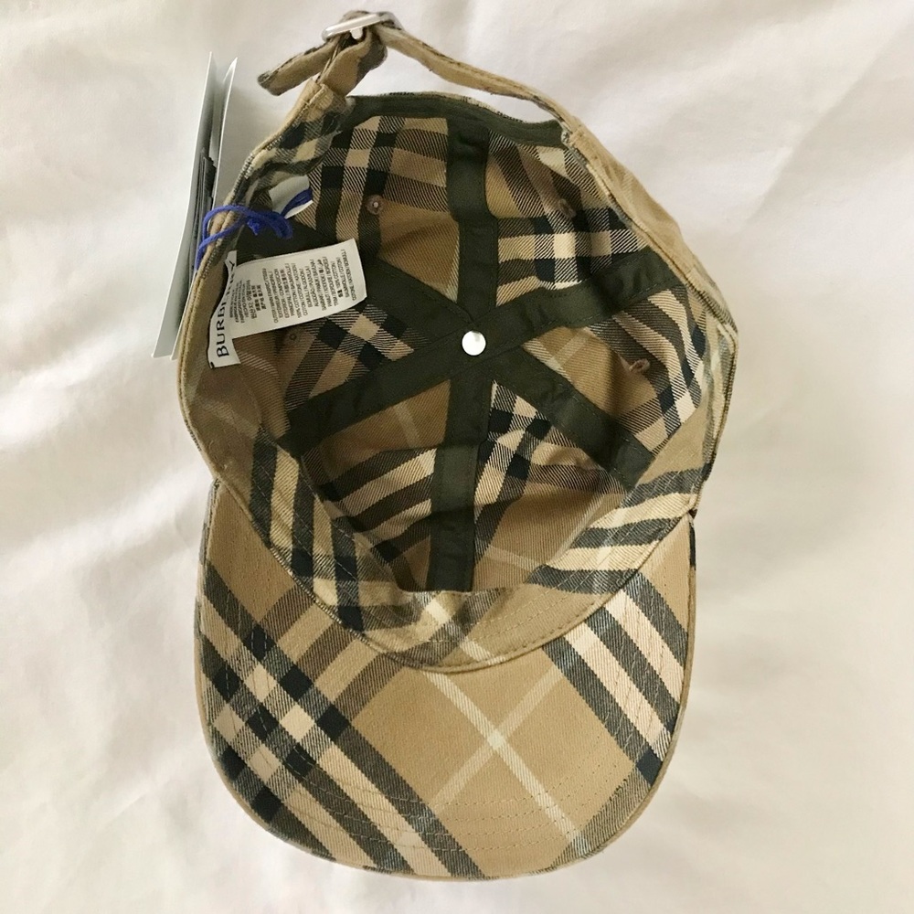 🆕 BURBERRY Unisex Twill Check Baseball Cap - Picture 9 of 11